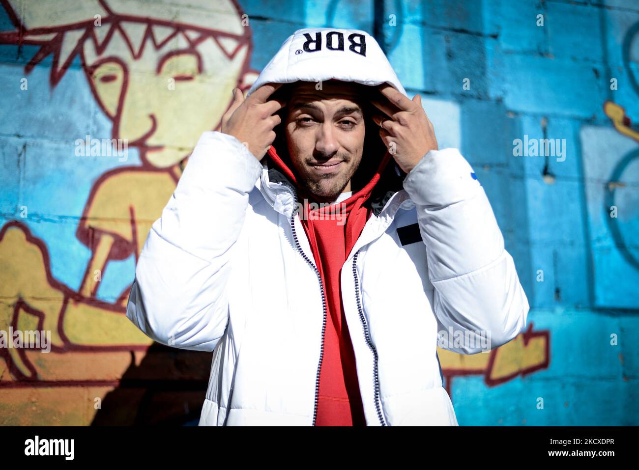 Italian rapper Shame (Aka Fabio Errico) poses for the photo call in ...
