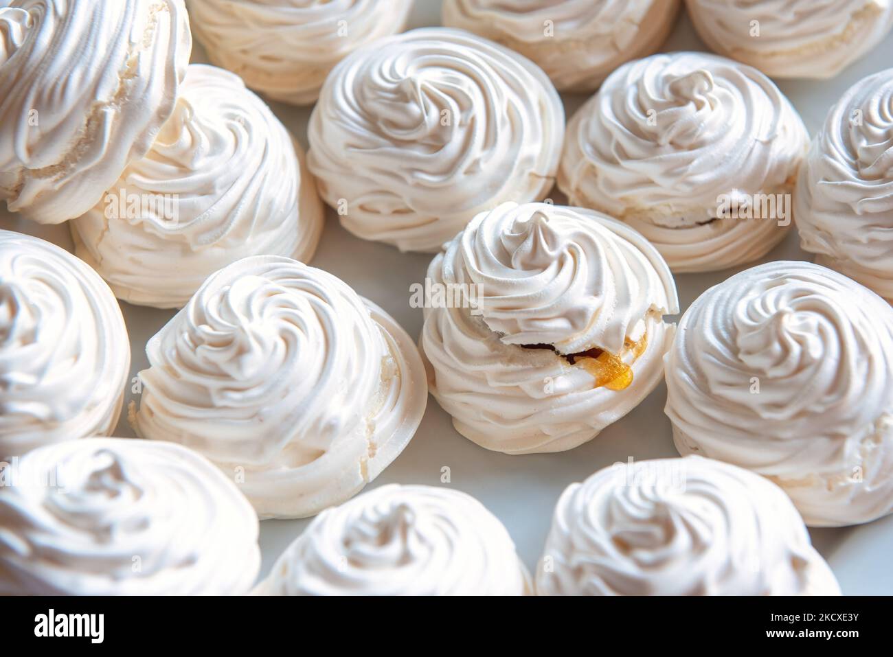Homemade meringue kiss food Stock Photo Alamy