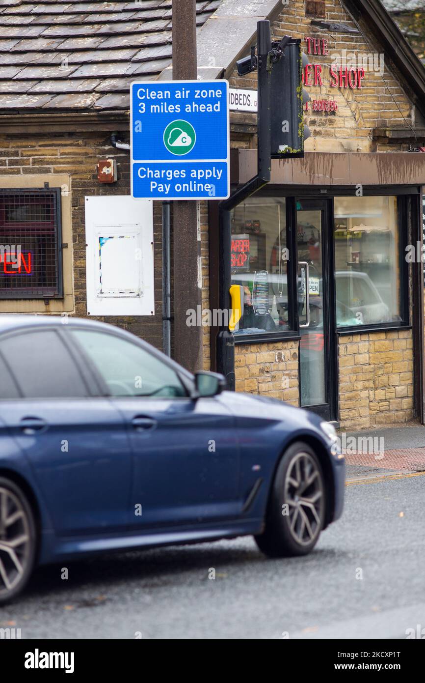 Traffic approaching The fourth Clean Air Zone in England launched in