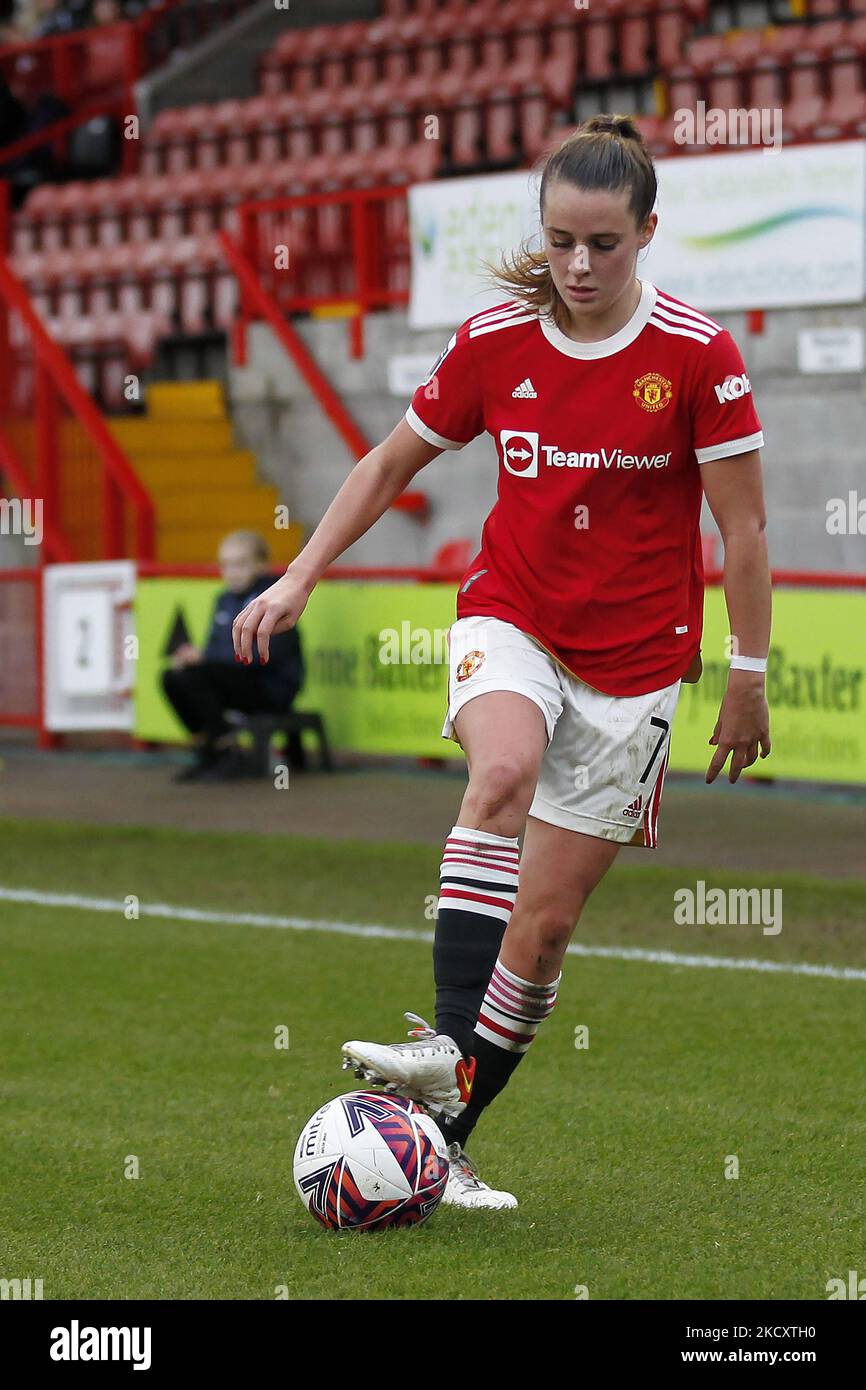 Ella Toone of Manchester United Women during Barclays FA Woman Super League between Brighton and Hove Albion and Manchester United at The People's Pension Stadium, Crawly on 12th December, 2021 (Photo by Action Foto Sport/NurPhoto) Stock Photo