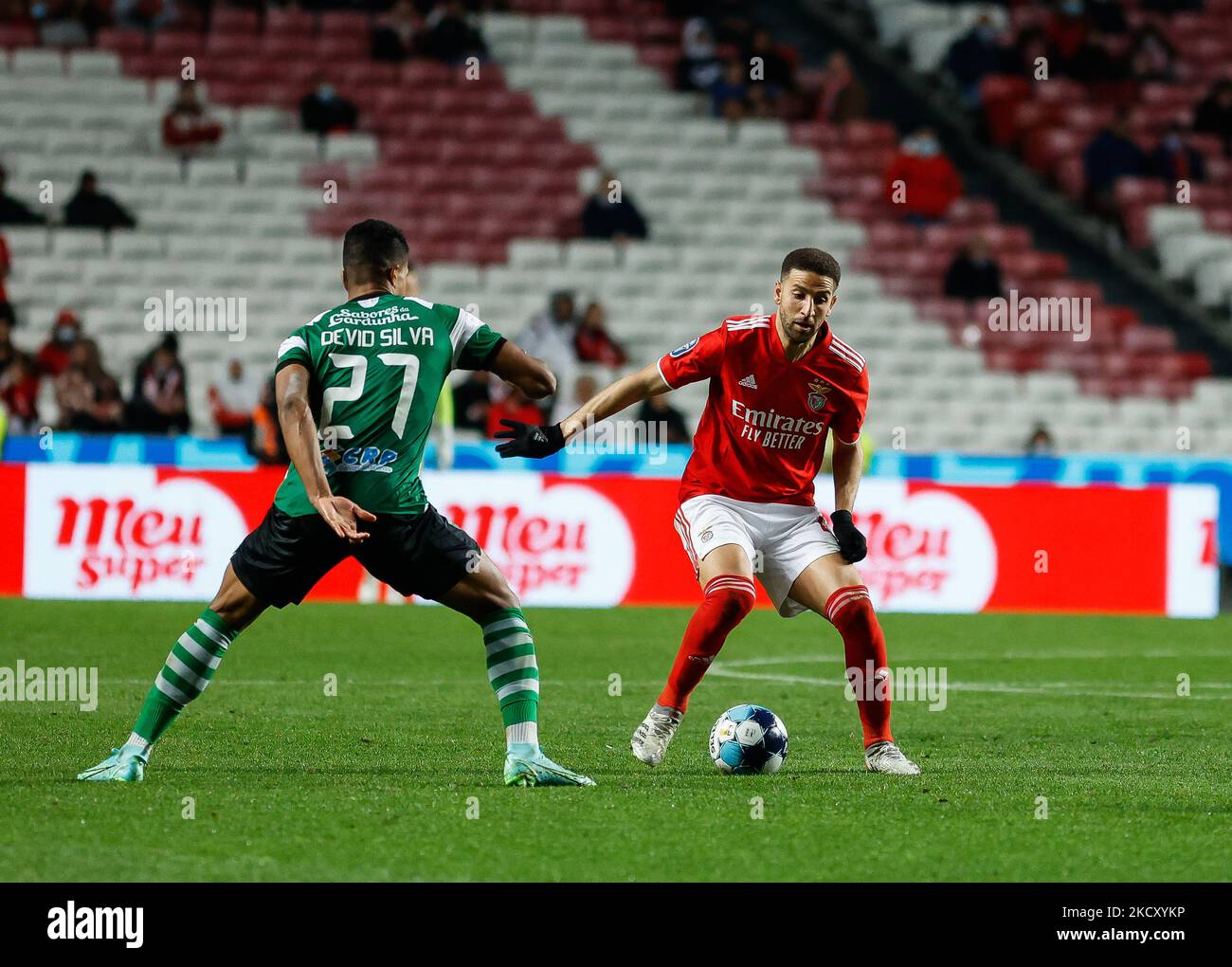 Adel Taarabt of SL Benfica during the Allianz Cup match between SL Benfica and SC Covilha at Estadio da Luz on December 15, 2021 in Lisbon, Portugal. (Photo by Paulo Nascimento/NurPhoto) Stock Photo