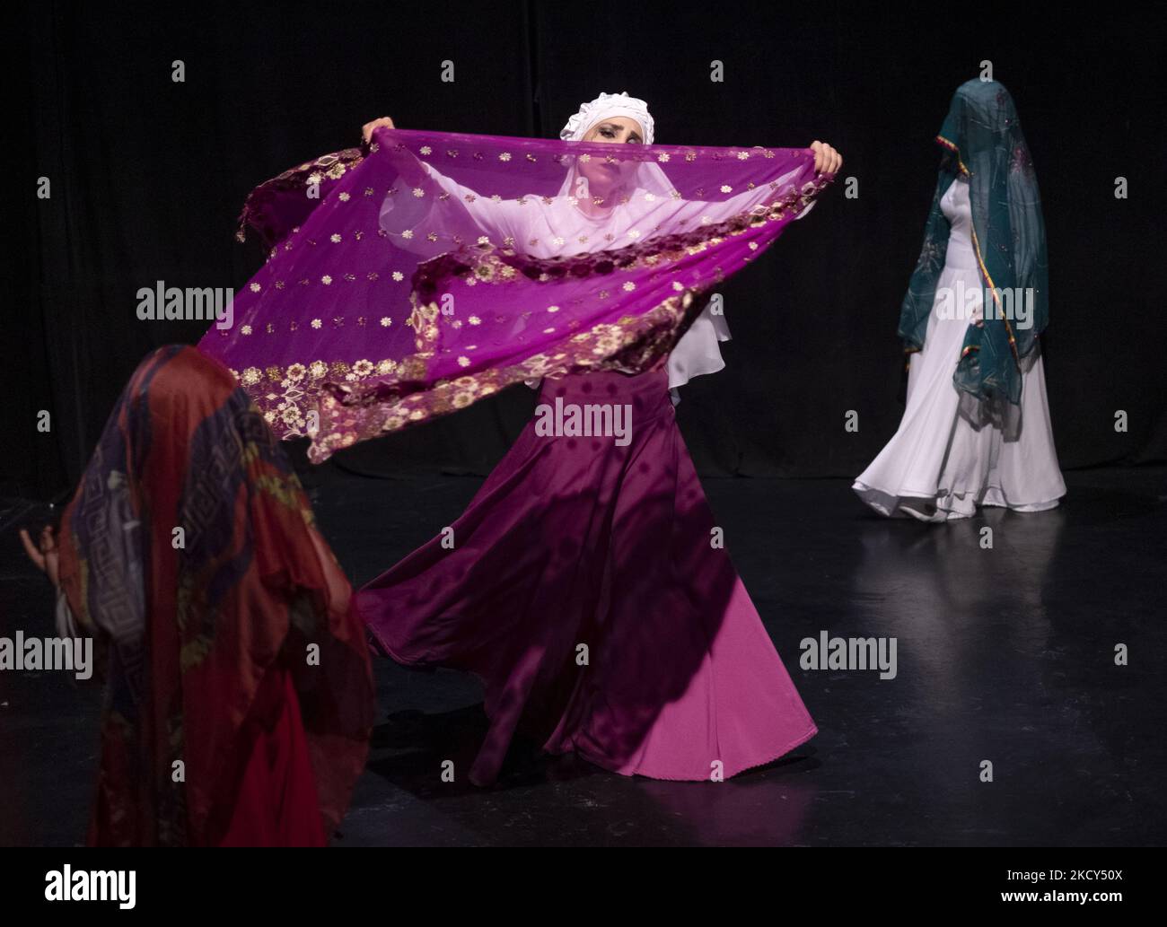 Female Members Of The Khishtan Performance Group Perform In A Play To Mark The Persian Poet Rumi