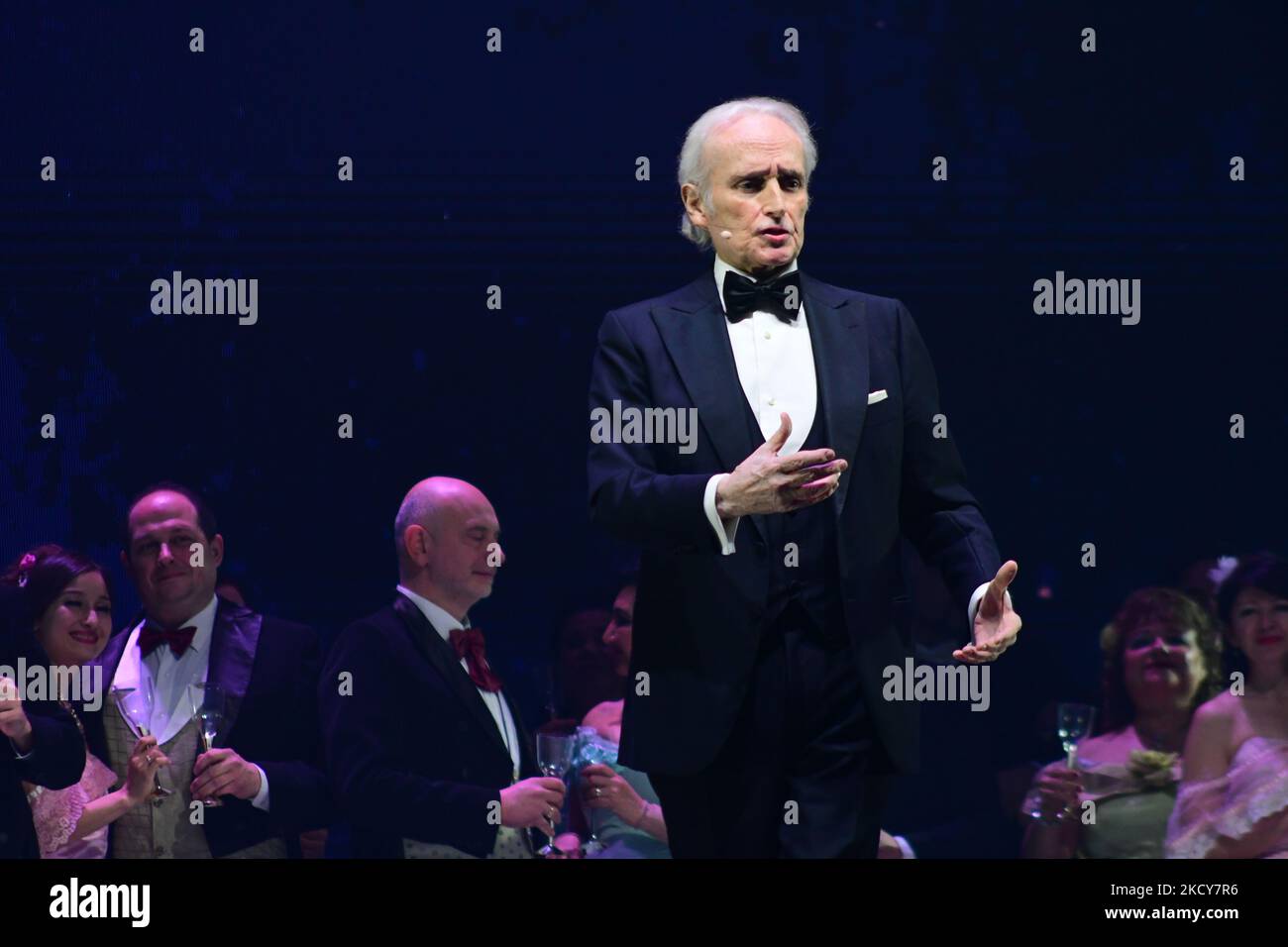 Tenor Jose Carreras performs during the Opera D'amore concert at Arena Armeec Hall on December 19, 2021 in Sofia, Bulgaria. (Photo by Georgi Paleykov/NurPhoto) Stock Photo