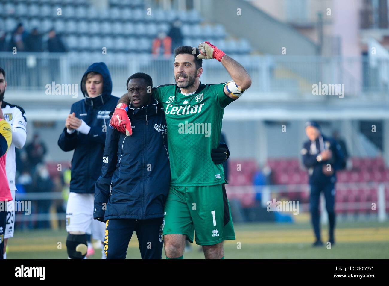 Parma, Italy. 18th Feb, 2023. Tardini Stadium, 18.02.23 Goalkeeper  Gianluigi Buffon (1 Parma) during the Serie B match between Parma and  Ascoli at Tardini Stadium in Parma, Italia Soccer (Cristiano Mazzi/SPP)  Credit