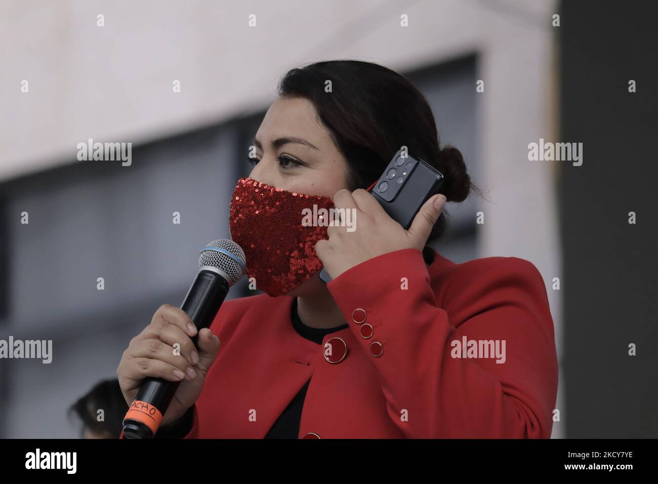 Berenice Hernández, mayor of Tláhuac in Mexico City, leads the opening