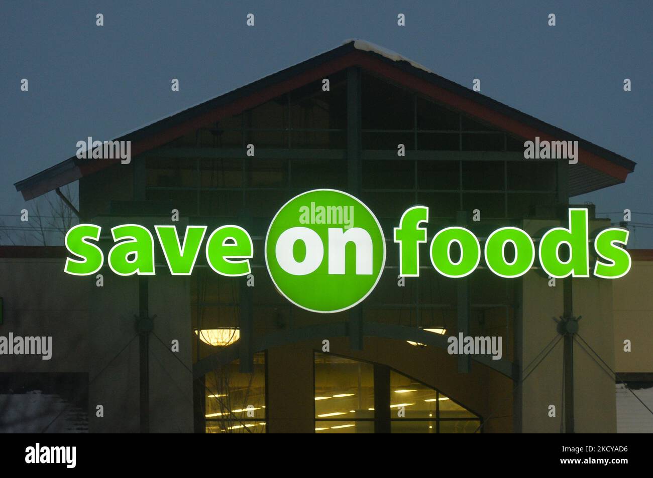 Save On Foods logo. On Tuesday, 20 October 2021, in Edmonton, Alberta