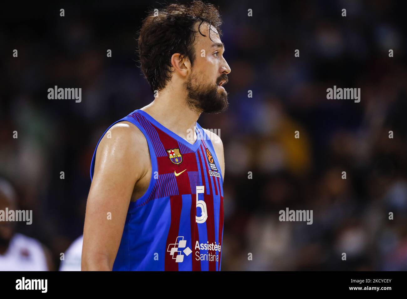 05 Sertac Sanli of FC Barcelona during the Turkish Airlines Euroleague  Basketball regular season match between FC Barcelona and UNICS Kazan at  Palau Blaugrana on December 22, 2021 in Barcelona, Spain. (Photo