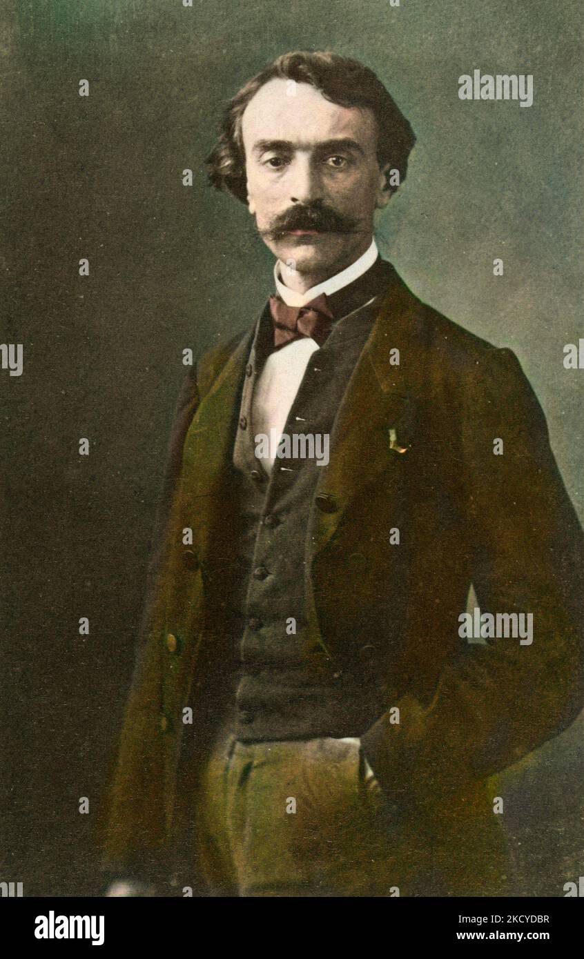 Portrait of Jean-Léon Gérôme (1824-1904) - French painter and sculptor Stock Photo