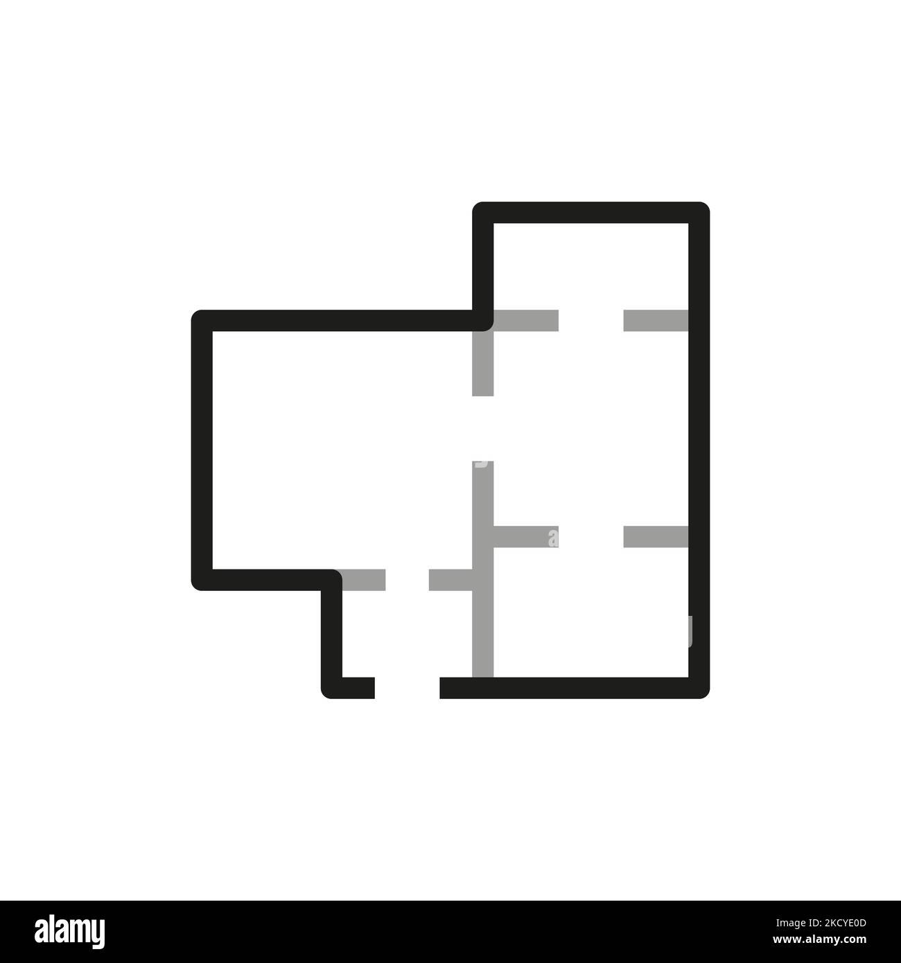 Simple vector icons related to real estate. Apartment layout icon Stock ...