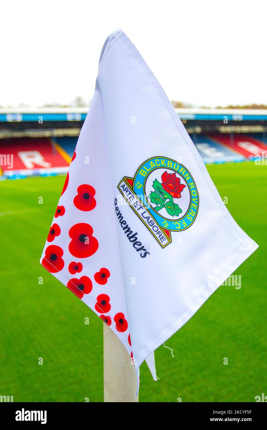 Ewood Park corner flag during the Sky Bet Championship match between