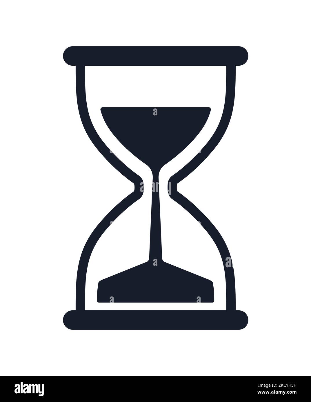 Hourglass timer symbol sandglass icon Stock Vector