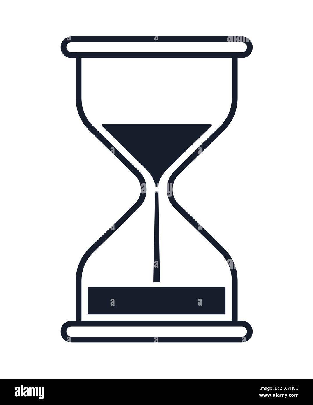 Hourglass vector icon timer sandglass symbol Stock Vector