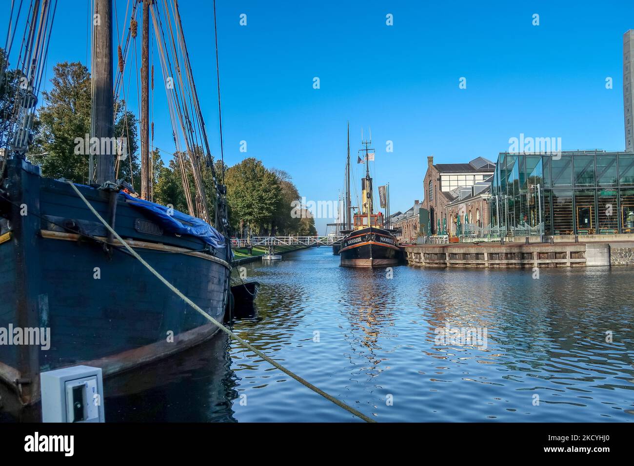 Den Helder, Netherlands. October 2022. Den Helder's former shipyard, now museum port Willemsoord. High quality photo Stock Photo