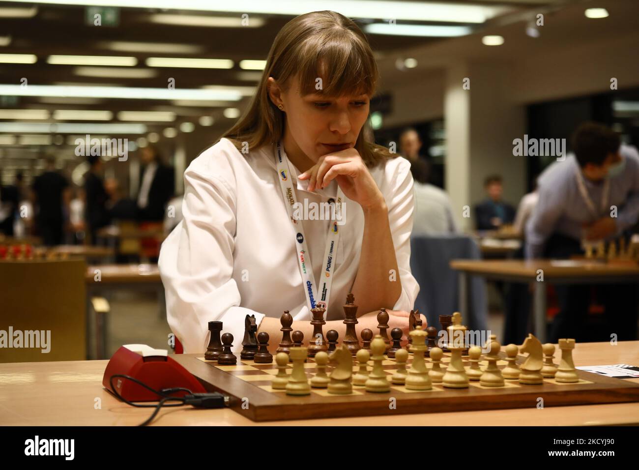 Moscow, Russia. 30th Dec, 2019. Wang Hao (L) of China and Alireza Firouzja  participating under the FIDE flag compete during the Blitz Open final at  2019 King Salman World Rapid & Blitz