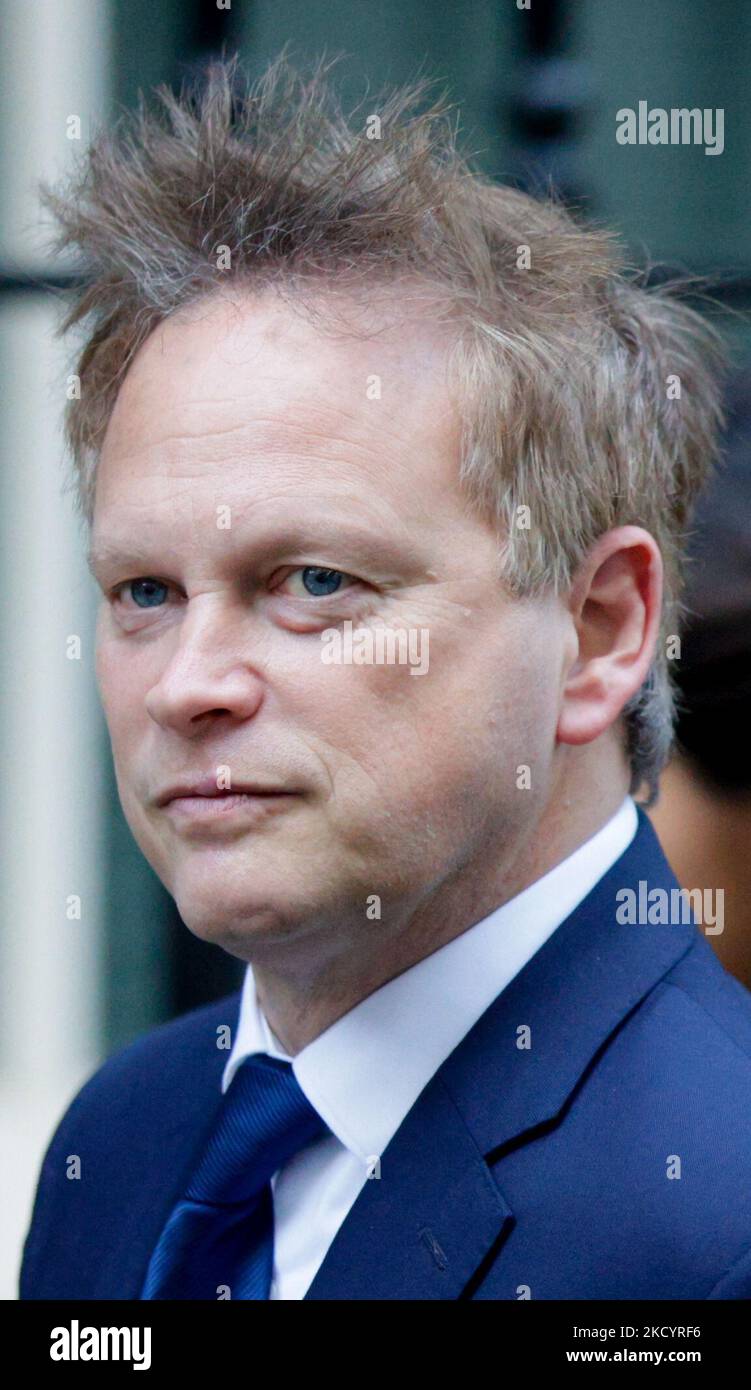 British Secretary of State for Transport Grant Shapps, Conservative Party MP for Welwyn Hatfield, arrives on Downing Street in London, England, on January 5, 2022. (Photo by David Cliff/NurPhoto) Stock Photo
