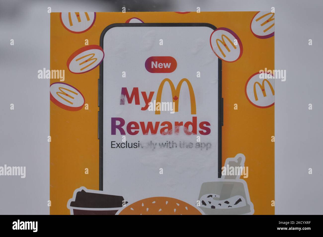 My McDonald's Rewards poster seen outside McDonald's fast food