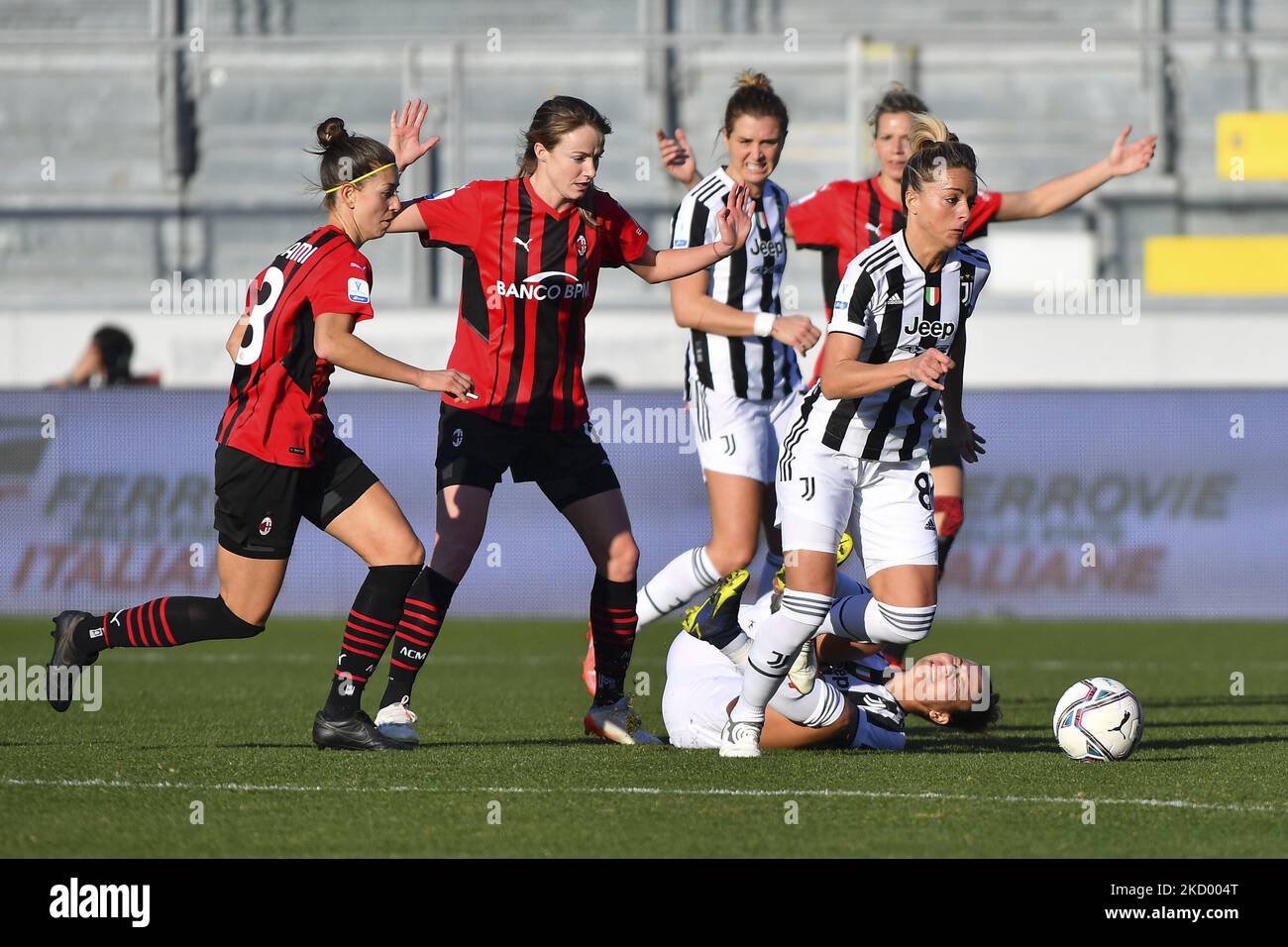 Martina Rosucci of Juventus Women during the Women's Italian Supercup Final  between F.C. Juventus and A.C. Milan at the Benito Stirpe Stadium on 8th of  January, 2022 in Frosinone, Italy. (Photo by