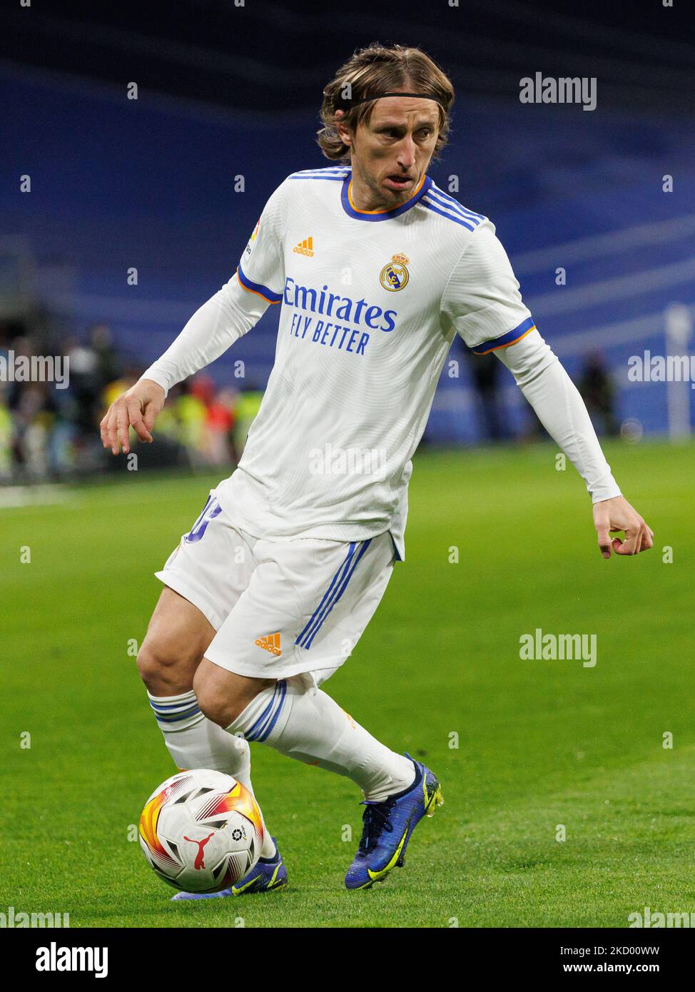 Luka Modric of Real Madrid in action during the La Liga match between ...