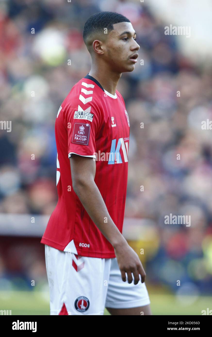 Charlton Athletic's Mason Burstow during FA Cup Third Round Proper between Charlton Atheltic vs Norwich City at The ValleyStadium, London on 09th January 2022 (Photo by Action Foto Sport/NurPhoto) Stock Photo