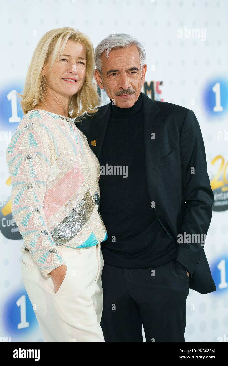 Actress Ana Duato and actor Imanol Arias attends the presentation of new season 'Cuentame' on January 12, 2022 in Madrid, Spain. (Photo by Oscar Gonzalez/NurPhoto) Stock Photo