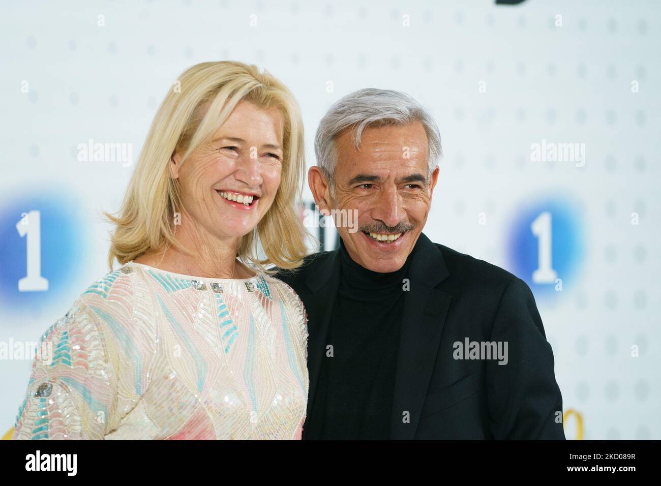Actress Ana Duato and actor Imanol Arias attends the presentation of new season 'Cuentame' on January 12, 2022 in Madrid, Spain. (Photo by Oscar Gonzalez/NurPhoto) Stock Photo