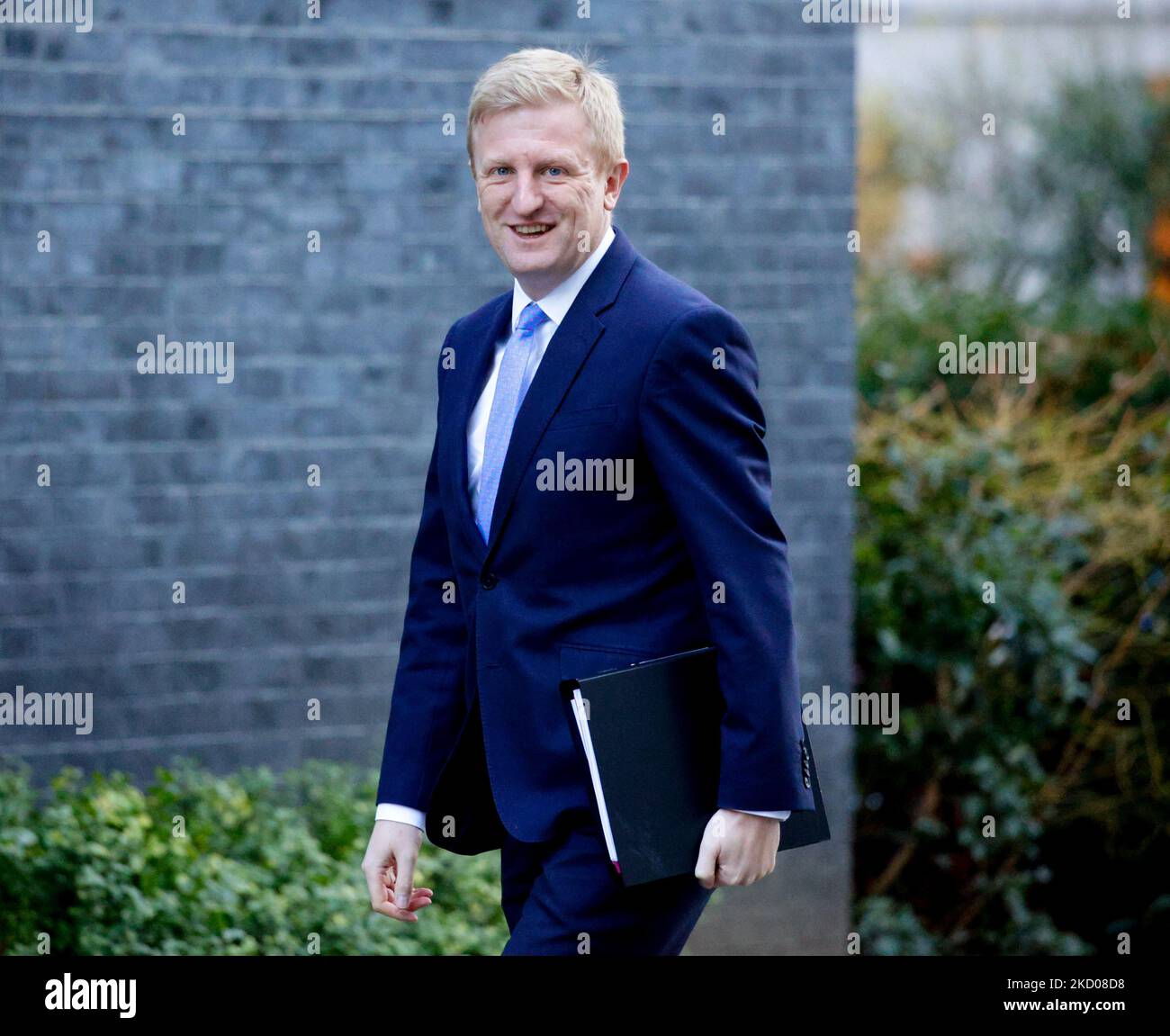 British cabinet Minister without Portfolio Oliver Dowden, Conservative Party MP for Hertsmere, arrives on Downing Street in London, England, on January 12, 2022. (Photo by David Cliff/NurPhoto) Stock Photo