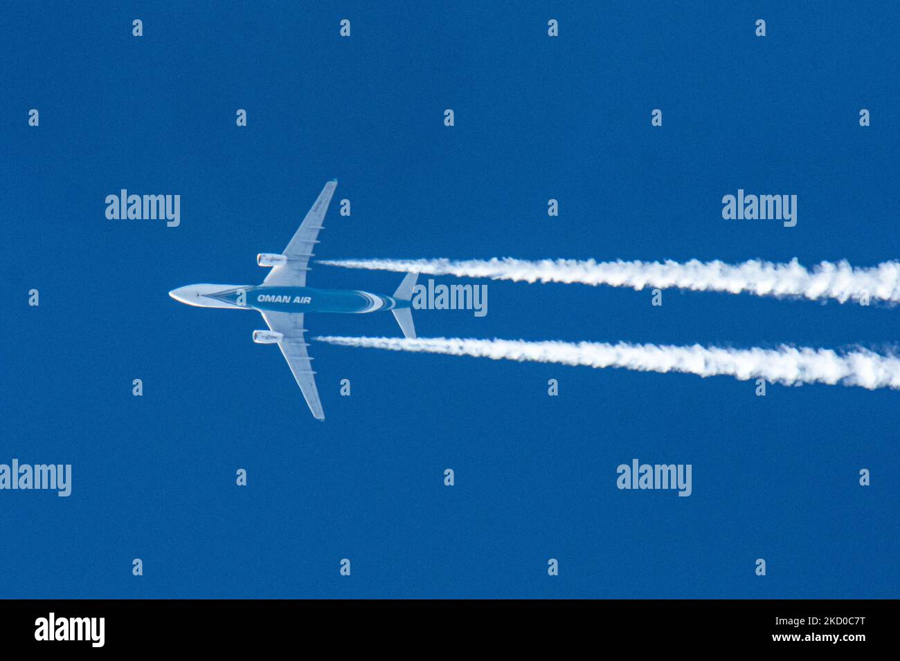 Oman Air Airbus A330 Wide Body Aircraft As Seen Flying At 40000 Feet Of The Dutch City Of 0924