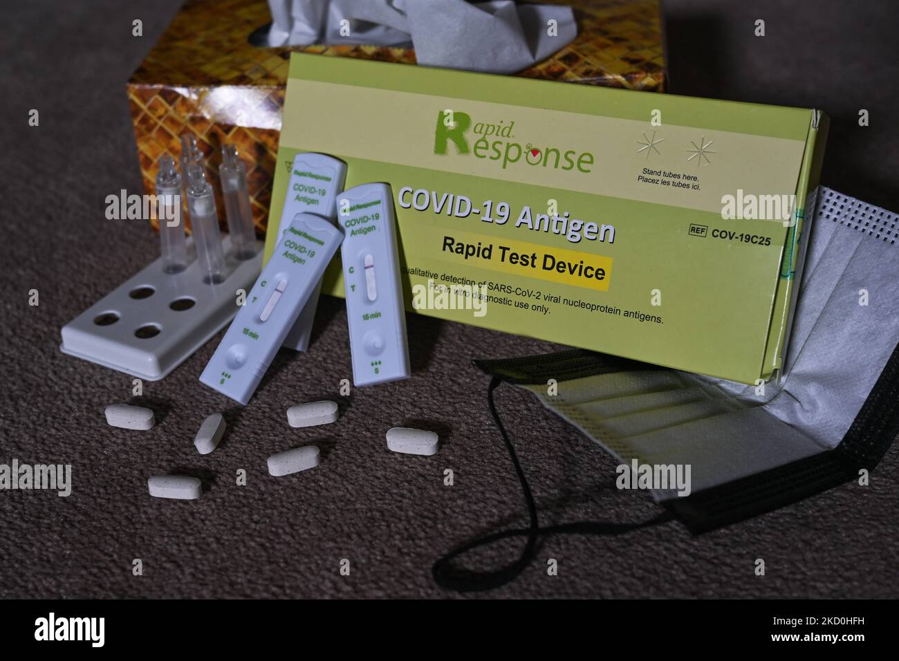 General view of the COVID19 antigen rapid test device. On Sunday