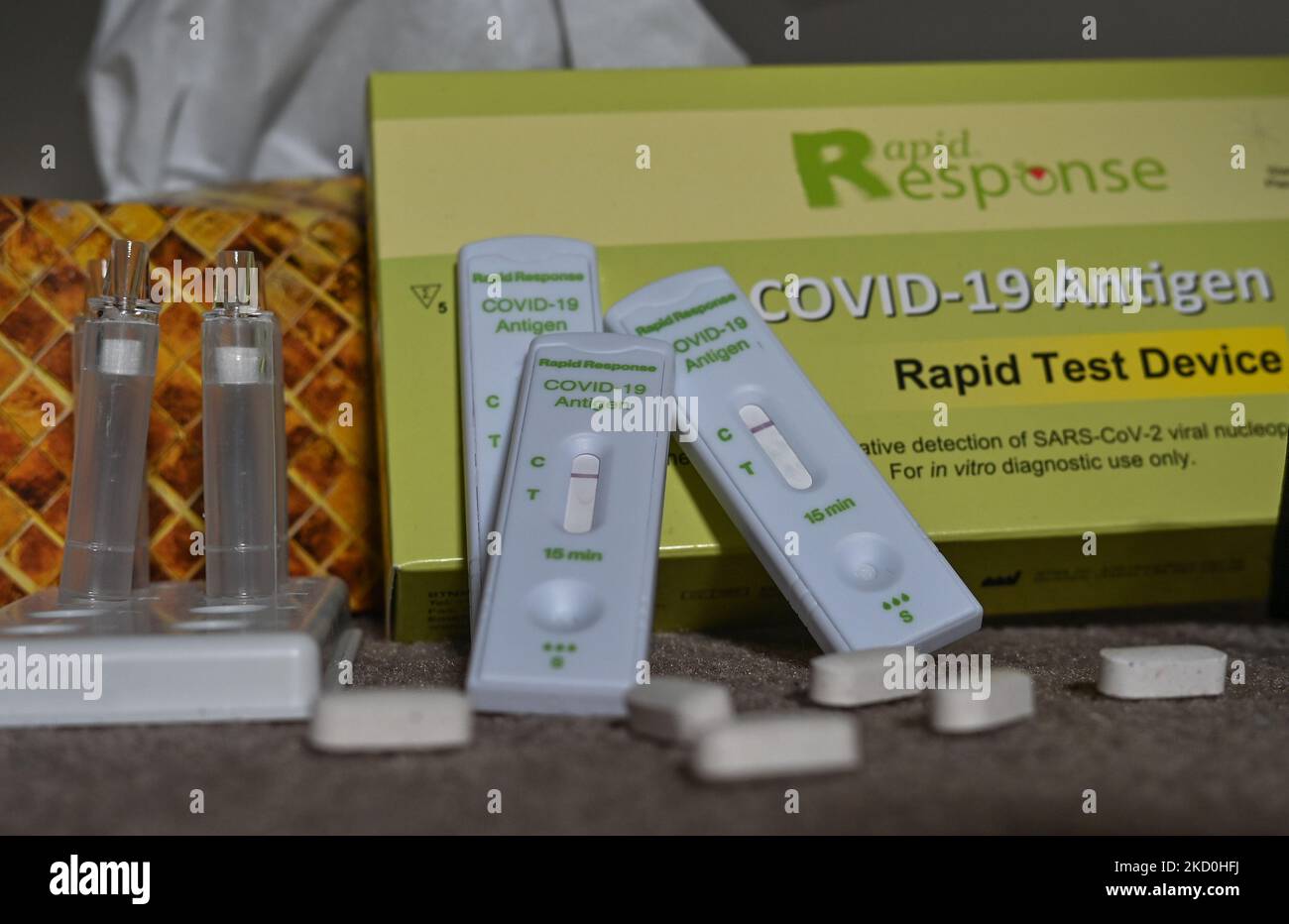 General view of the COVID19 antigen rapid test device. On Sunday