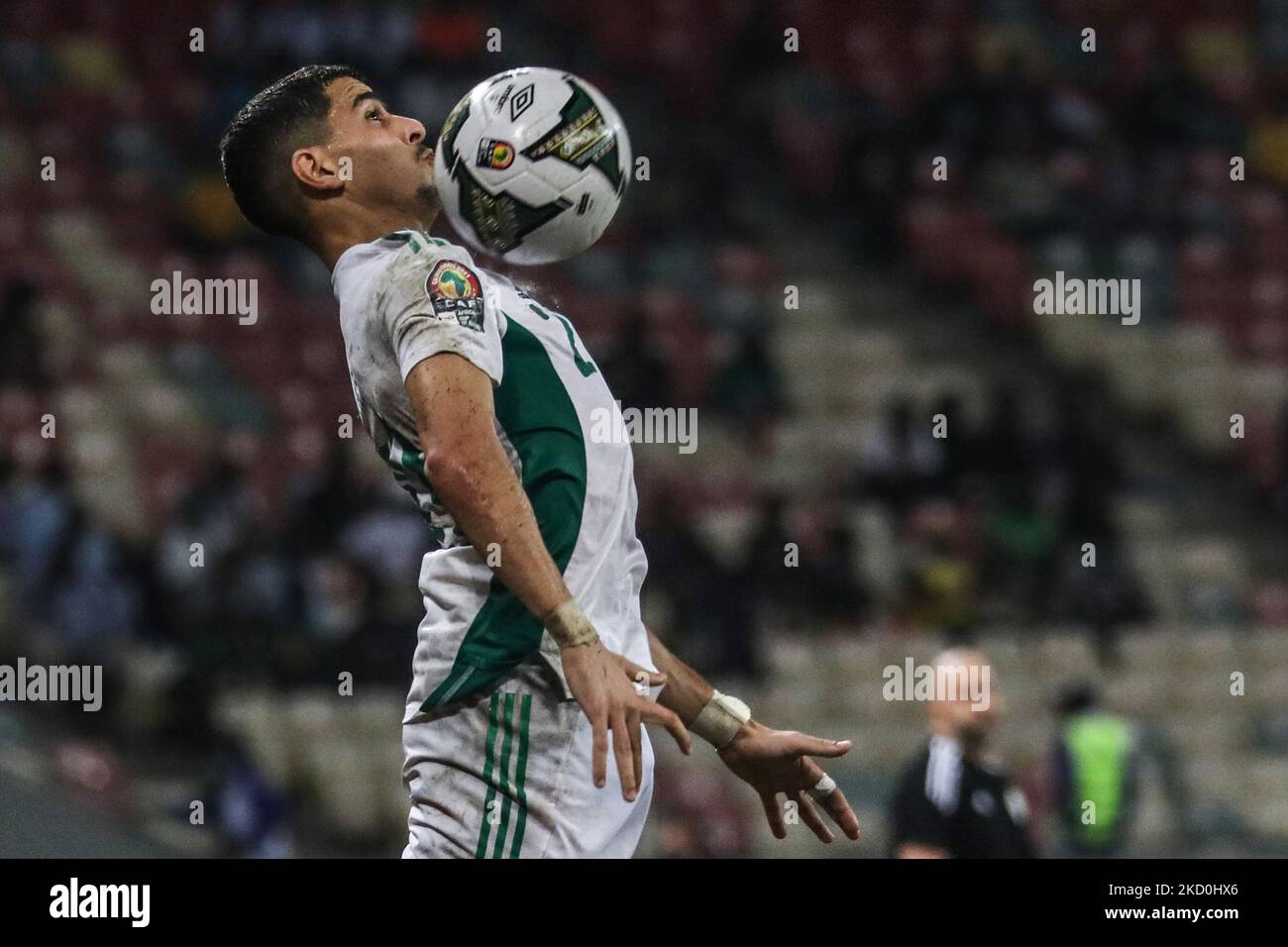 (20) Youcef Atal of team Algeria during the Group E Africa Cup of Nations (CAN) 2021 football match between Algeria and Equatorial Guinea at Stade de Japoma in Douala on January 16, 2022. (Photo by Ayman Aref/NurPhoto) Stock Photo