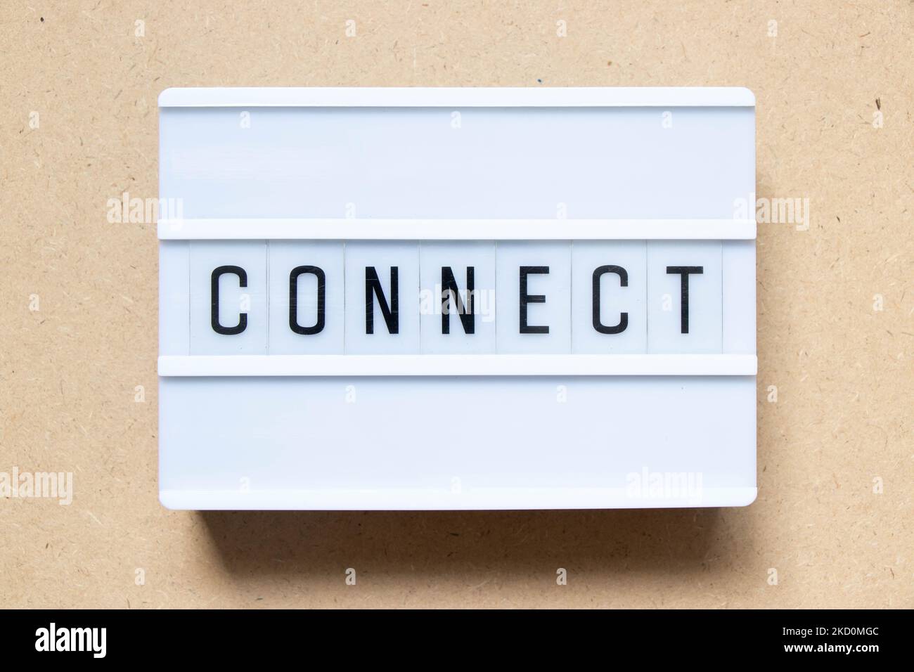 Lightbox with word connect on wood background Stock Photo