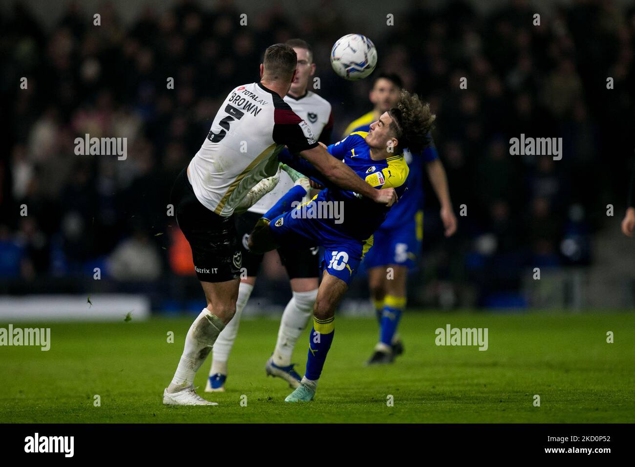 WIMBLEDON, UK. JAN 29TH Ayoub Assal of AFC Wimbledon controls the ball  during the Sky Bet League 1 match between AFC Wimbledon and Shrewsbury Town  at Plough Lane, Wimbledon on Saturday 29th