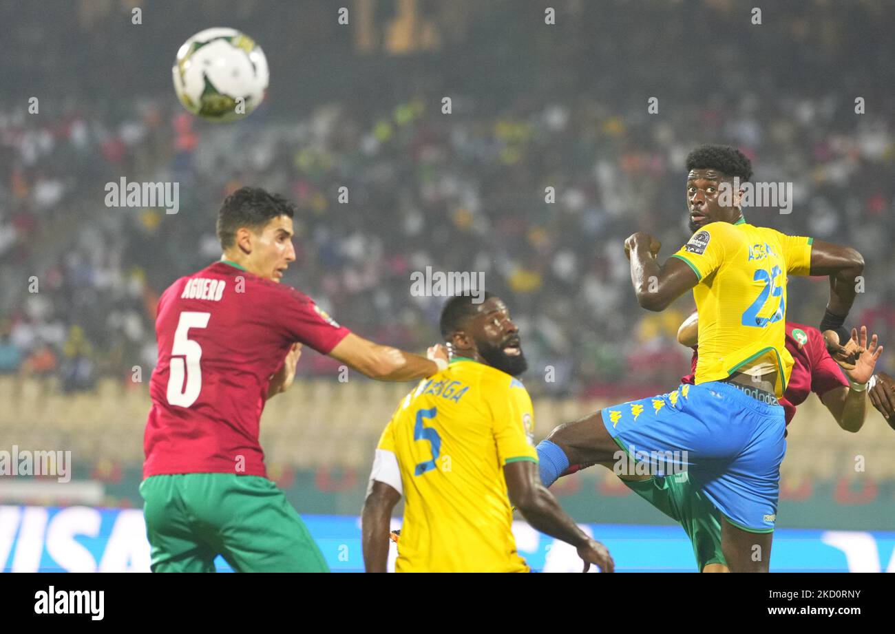 Junior Assoumou of Gabon during Morocco against Gabon, African Cup of