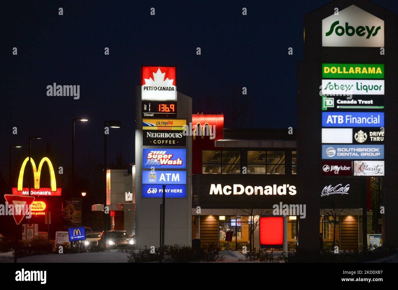 McDonald's fast food restaurant in South Edmonton. On Thursday, January