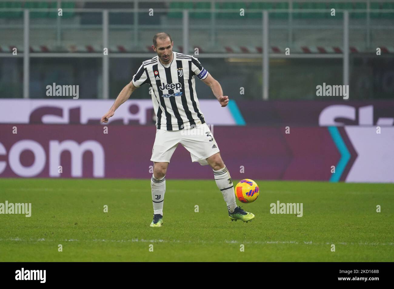 Giorgio Chiellini of Juventus Fc during AC Milan against FC Juventus, Serie A, at Giuseppe Meazza Stadium on January 23, 2022. (Photo by Alessio Morgese/NurPhoto) Stock Photo