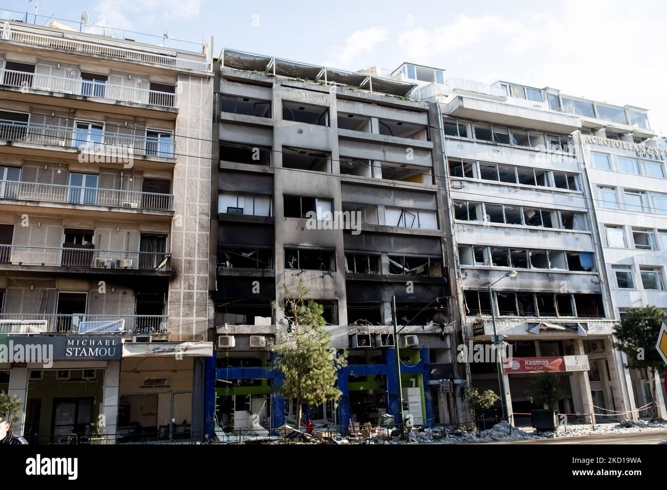 Gas explosion that caused many destructions in buildings and shops in ...