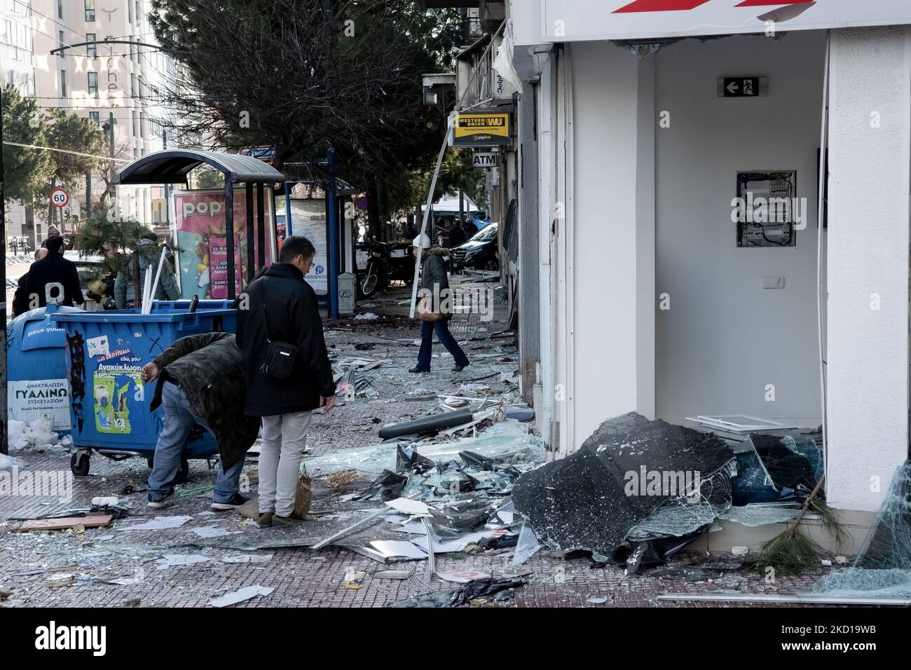 Gas explosion that caused many destructions in buildings and shops in ...
