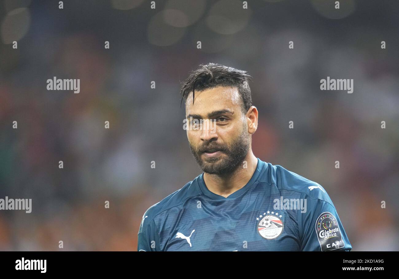 Mohamed Abou Gabal of Egypt during Egypt versus Ivory Coast, African Cup of Nations, at Ahmadou Ahidjo Stadium on January 26, 2022. (Photo by Ulrik Pedersen/NurPhoto) Stock Photo