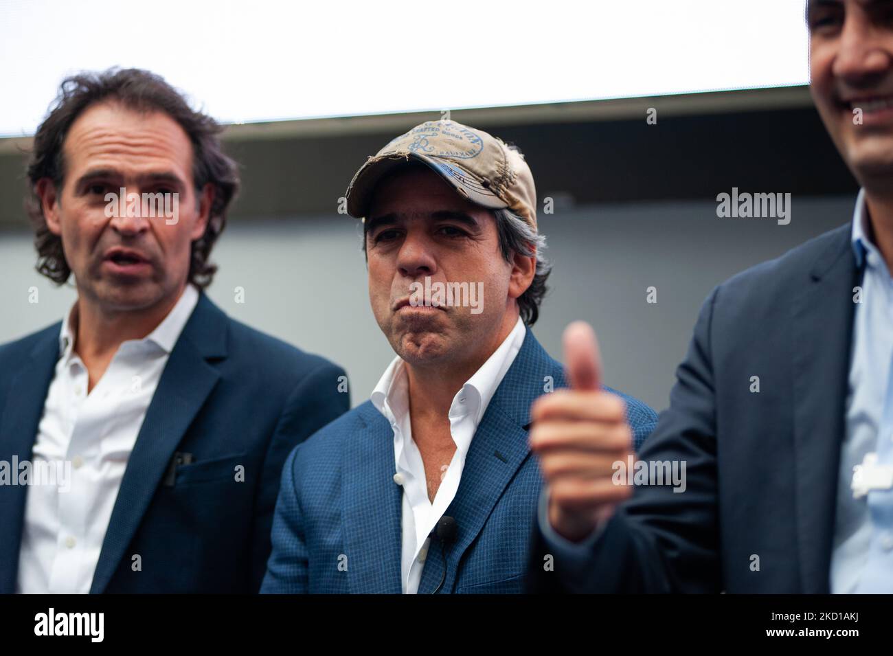 Pre-candidate of the political party 'Pais de Oportunidades' Alex Char during the pre-candidacy officialization of the members of the right wing political alliance 'Equipo por Colombia' in Bogota, Colombia on January 26, 2022. (Photo by Sebastian Barros/NurPhoto) Stock Photo