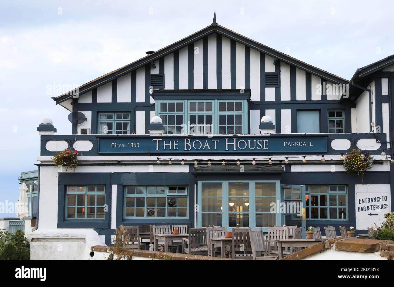 The historic pub The Boat House in Parkgate, a village on the Wirral