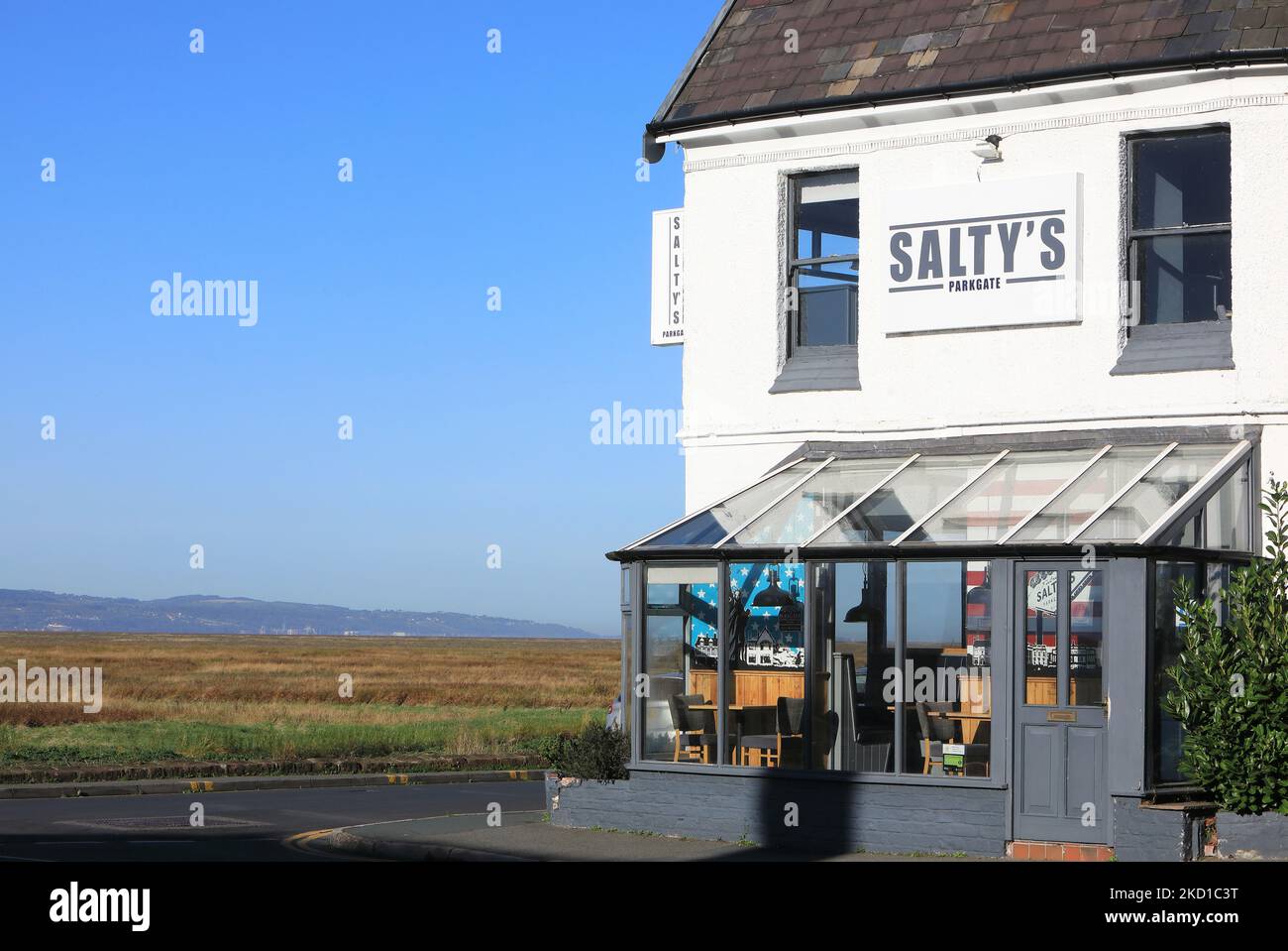 Pretty Parkgate, a village on the Wirral Peninsular in Cheshire, on the