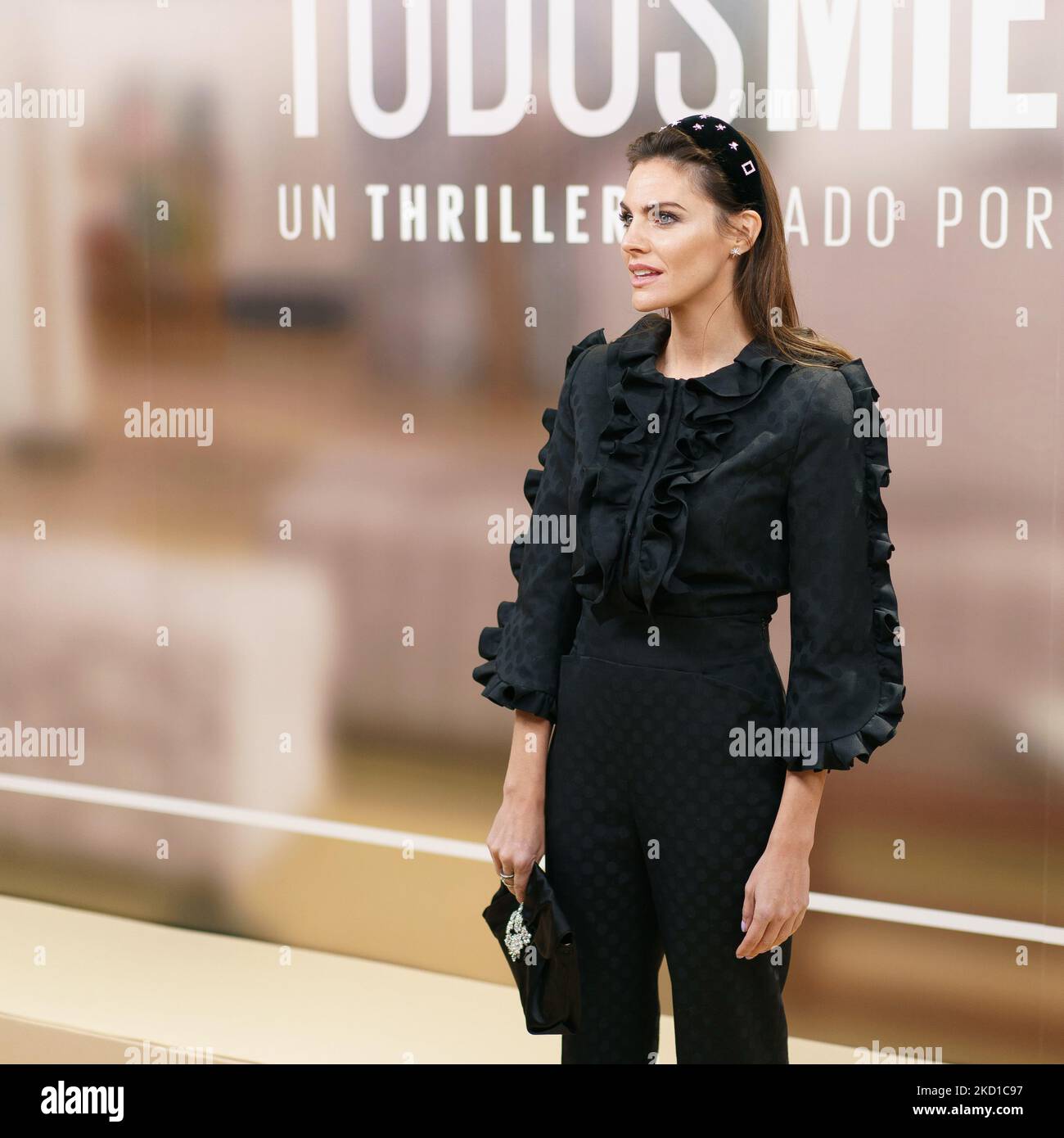 The actress Amaia Salamanca attends The photocall for The premiere film 'Todos mienten' in Madrid on Thursday, 27 January 2022. Spain (Photo by Oscar Gonzalez/NurPhoto) Stock Photo