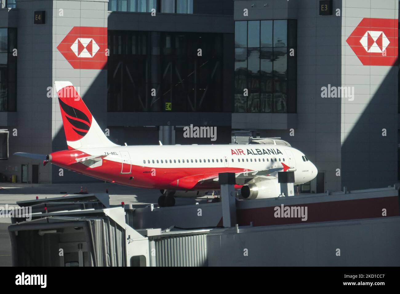 Air Albania Airbus A319 aircraft as seen at Istanbul Airport ?stanbul