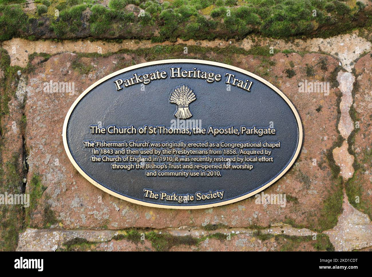 The Church of St Thomas, the Apostle, on the Parkgate Heritage Trail, a