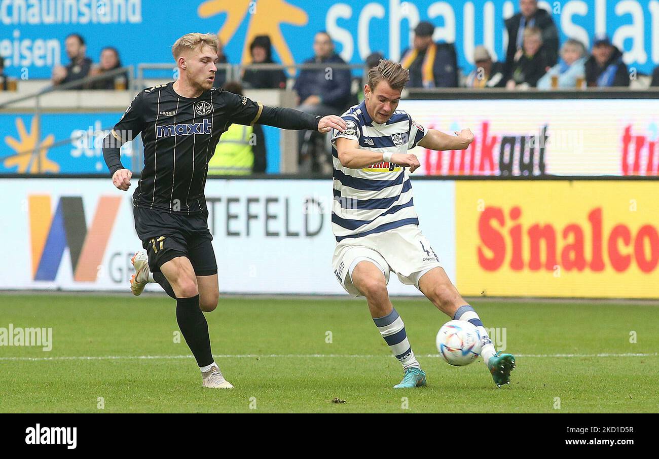 Duisburg, Deutschland. 05th Nov, 2022. firo: 05.11.2022, football, soccer, 3rd division, 3rd federal division, season 2022/2023, 22/23, 15th matchday MSV Duisburg - Spielvereinigung, SpVgg Bayreuth duels, Marvin Senger Credit: dpa/Alamy Live News Stock Photo