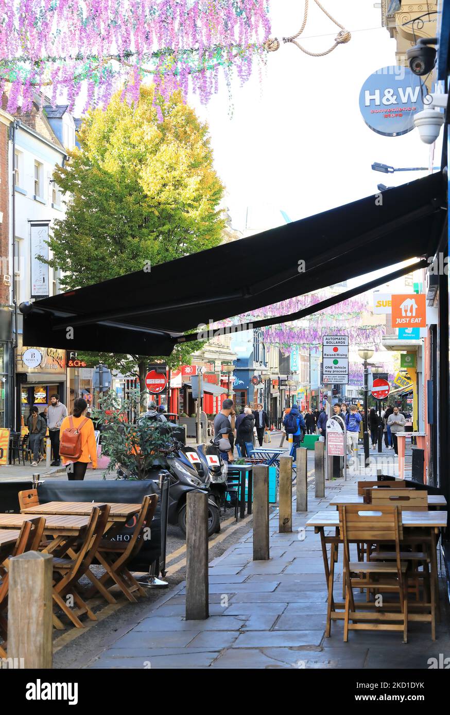 Cobbled Bold Street in the Ropewalks area of central Liverpool, now