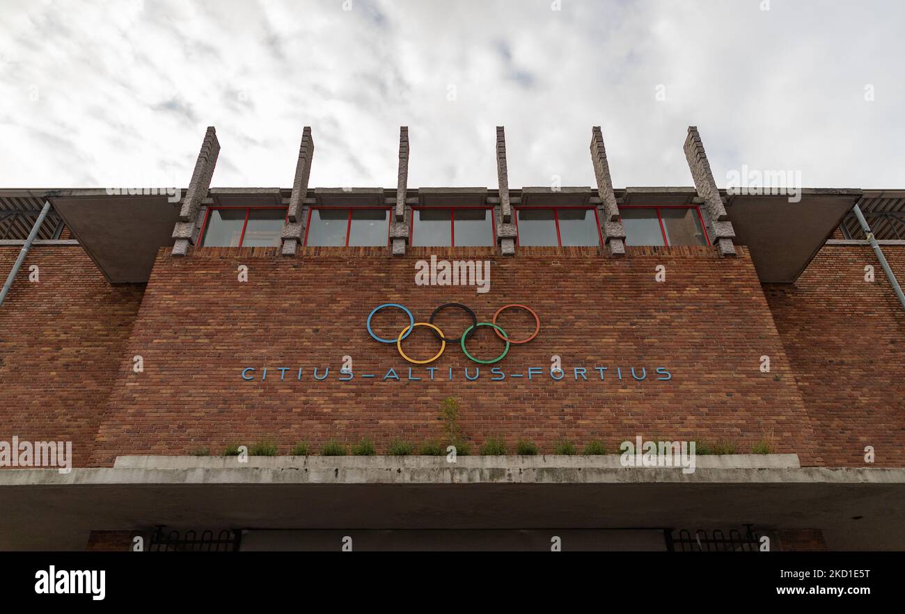 Stadium Ringen A picture of the olympic rings of the Olympic Stadium in Amsterdam ...