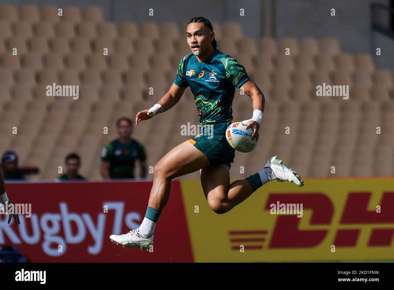 Keith Roach Rugby Dietrich Roache of Australian runs with the ball during the Men's HSBC ...