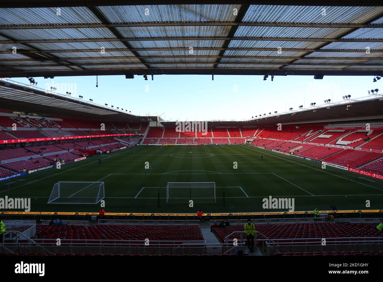 A Pregame photo of the Riverside Stadium during the Sky Bet Championship match between Middlesbrough and Coventry City at the Riverside Stadium, Middlesbrough on Saturday 29th January 2022. (Photo by Michael Driver/MI News/NurPhoto) Stock Photo