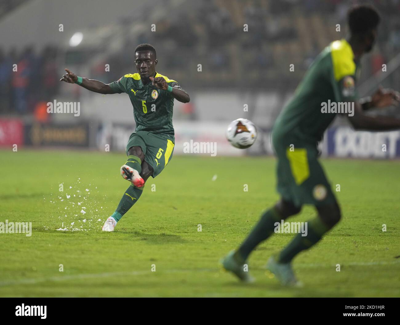 Idrissa Gueye of Senegal during Senegal versus Equatorial Guinea, African Cup of Nations, at Ahmadou Ahidjo Stadium on January 30, 2022. (Photo by Ulrik Pedersen/NurPhoto) Stock Photo